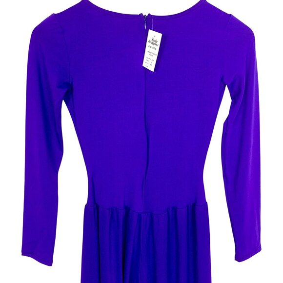 Body Wrappers Praise Dance Jumpsuit Size M Palazzo Pants Worship Purple Zip Back - Picture 7 of 12